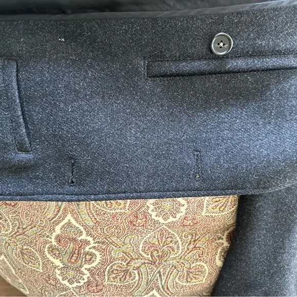Men’s XL Charcoal Grey Theory Wool Cashmere Double Breastec Coat - Picture 5 of 11